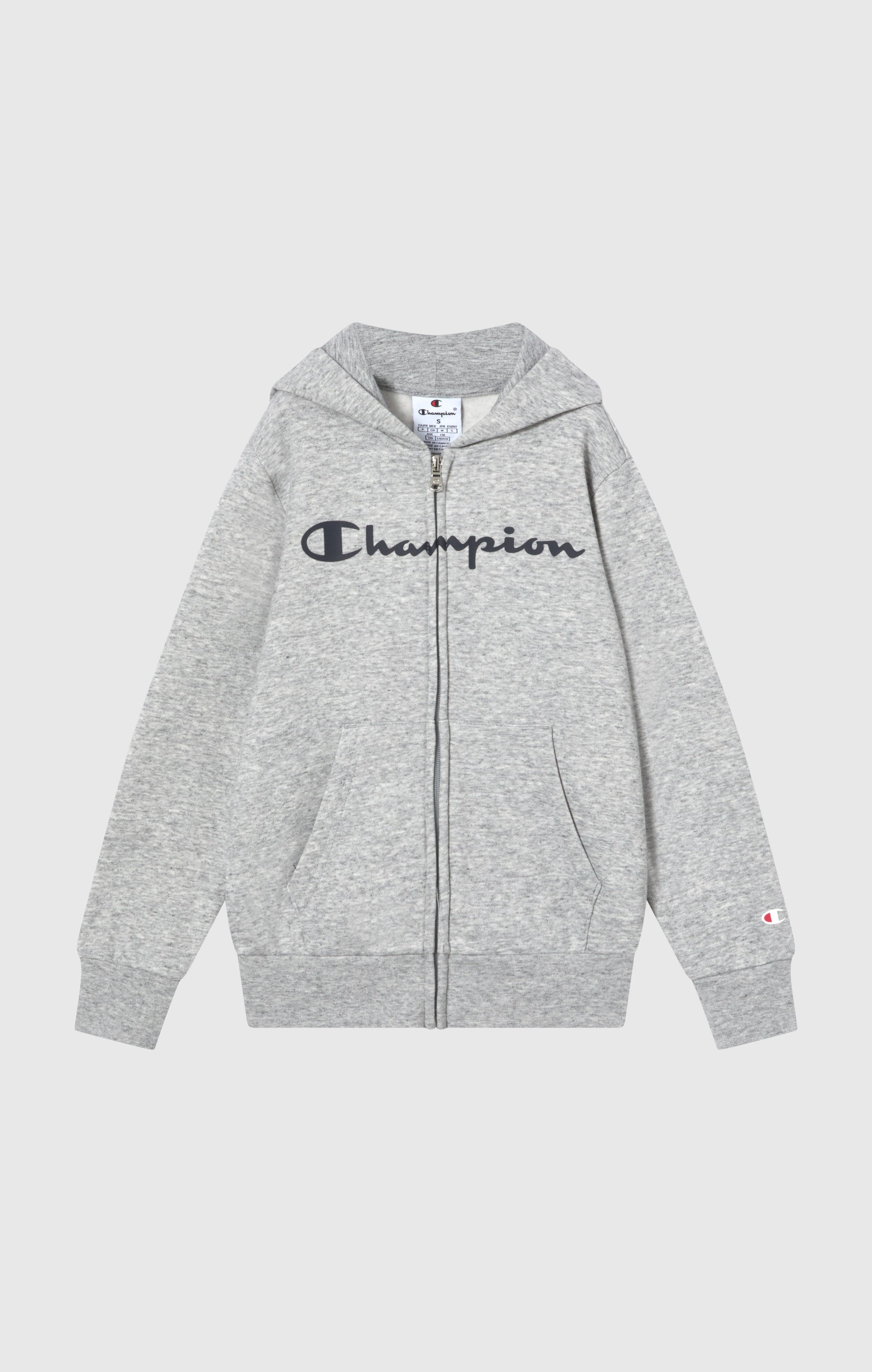Boys' Fleece Full Zip Hoodie Script Logo