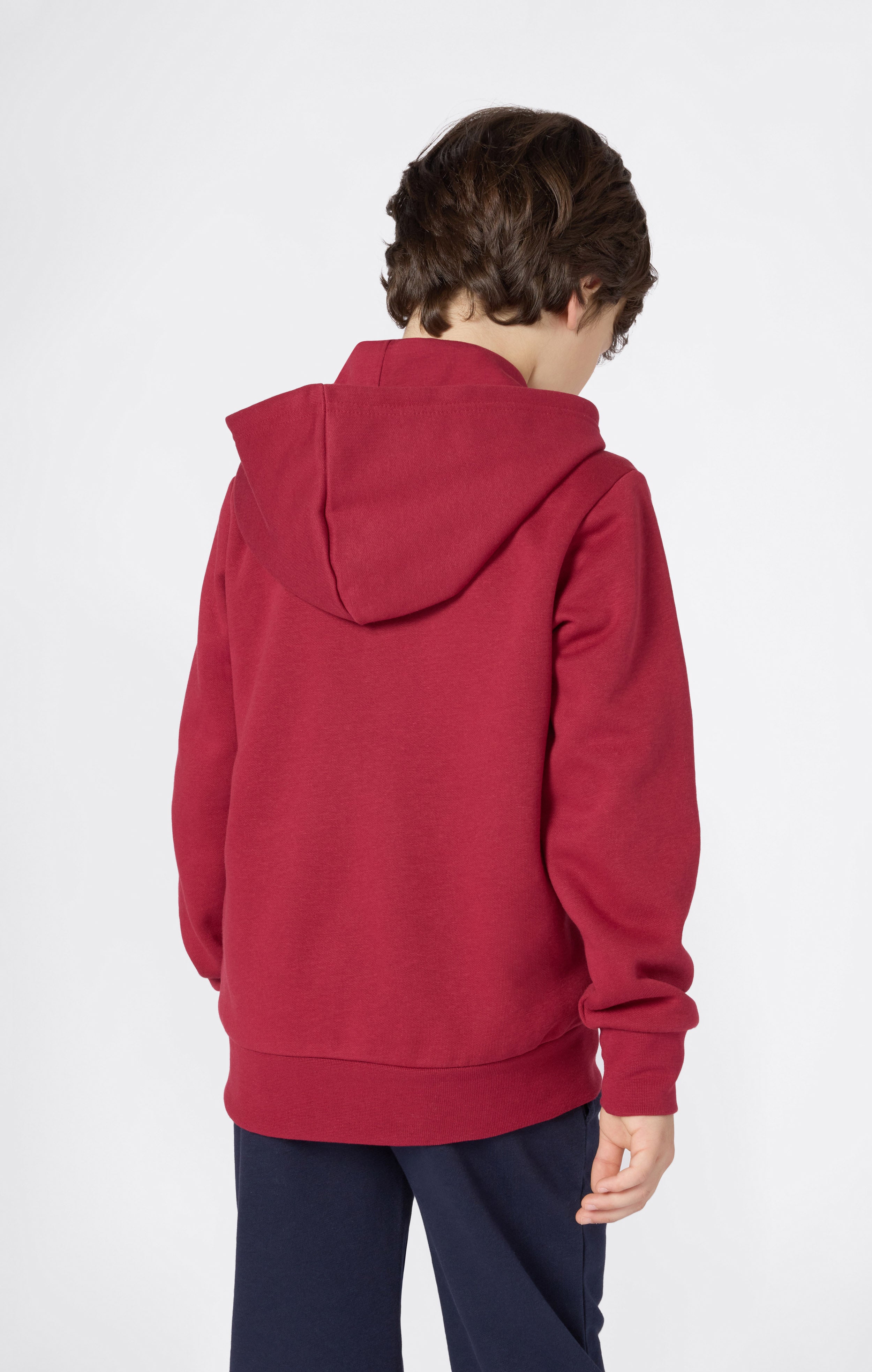 Boys' Fleece Full Zip Hoodie Script Logo