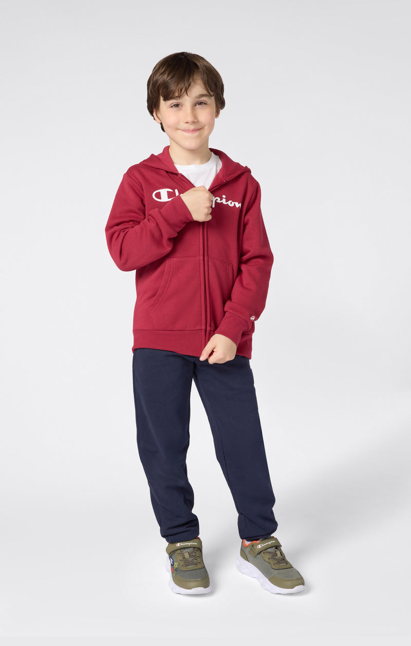 Boys' Fleece Full Zip Hoodie Script Logo