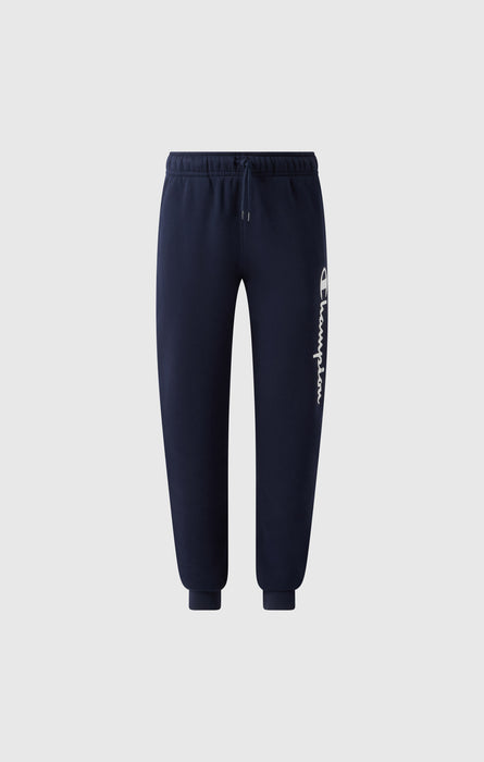 Pantalon Jogger Poignets Côtelés Garçon Avec Intérieur Gratté Avec Logo Script