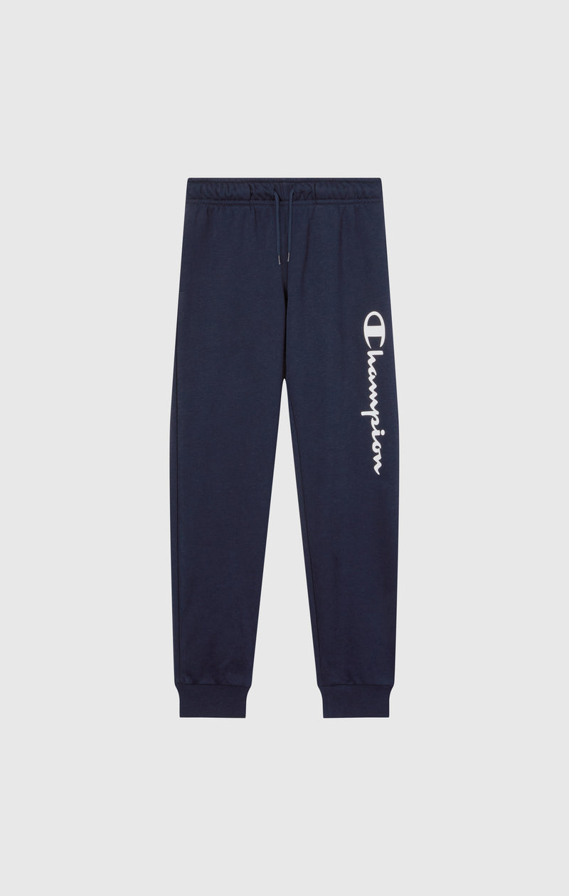 Pantalon Jogger Poignets Côtelés Garçon Avec Intérieur Gratté Avec Logo Script