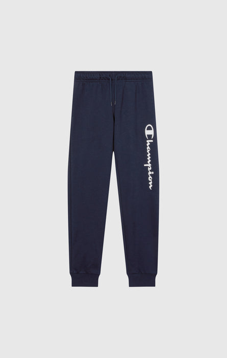Pantaloni Jogger Con Polsini E Interno Felpato Da Bambino Con Logo Script