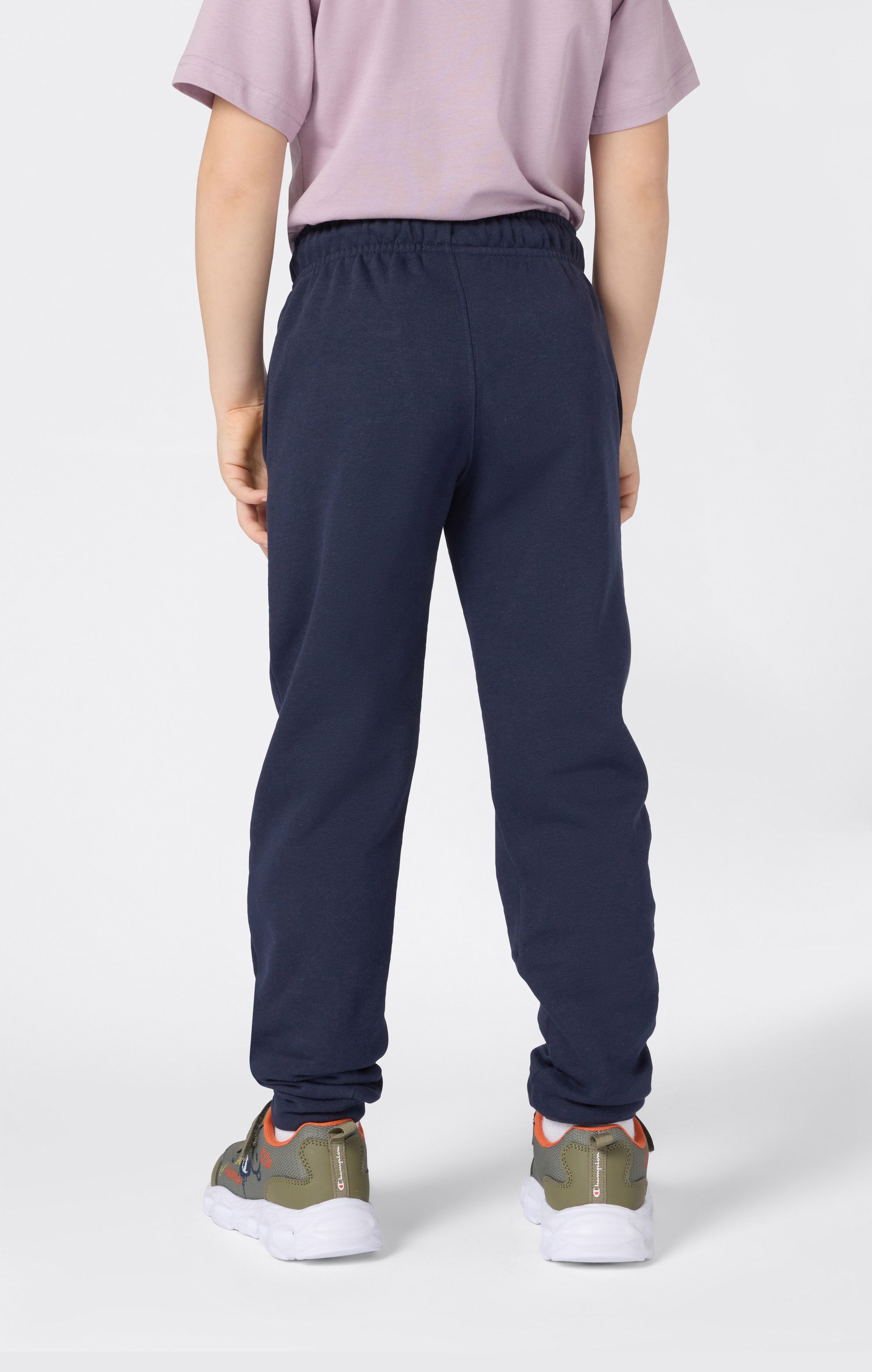 Boys' Fleece Rib Cuff Jogger Pants Script Logo