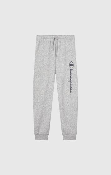 Pantaloni Jogger Con Polsini E Interno Felpato Da Bambino Con Logo Script