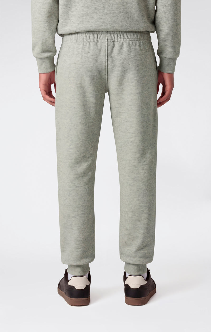 Boys' Fleece Rib Cuff Jogger Pants Script Logo