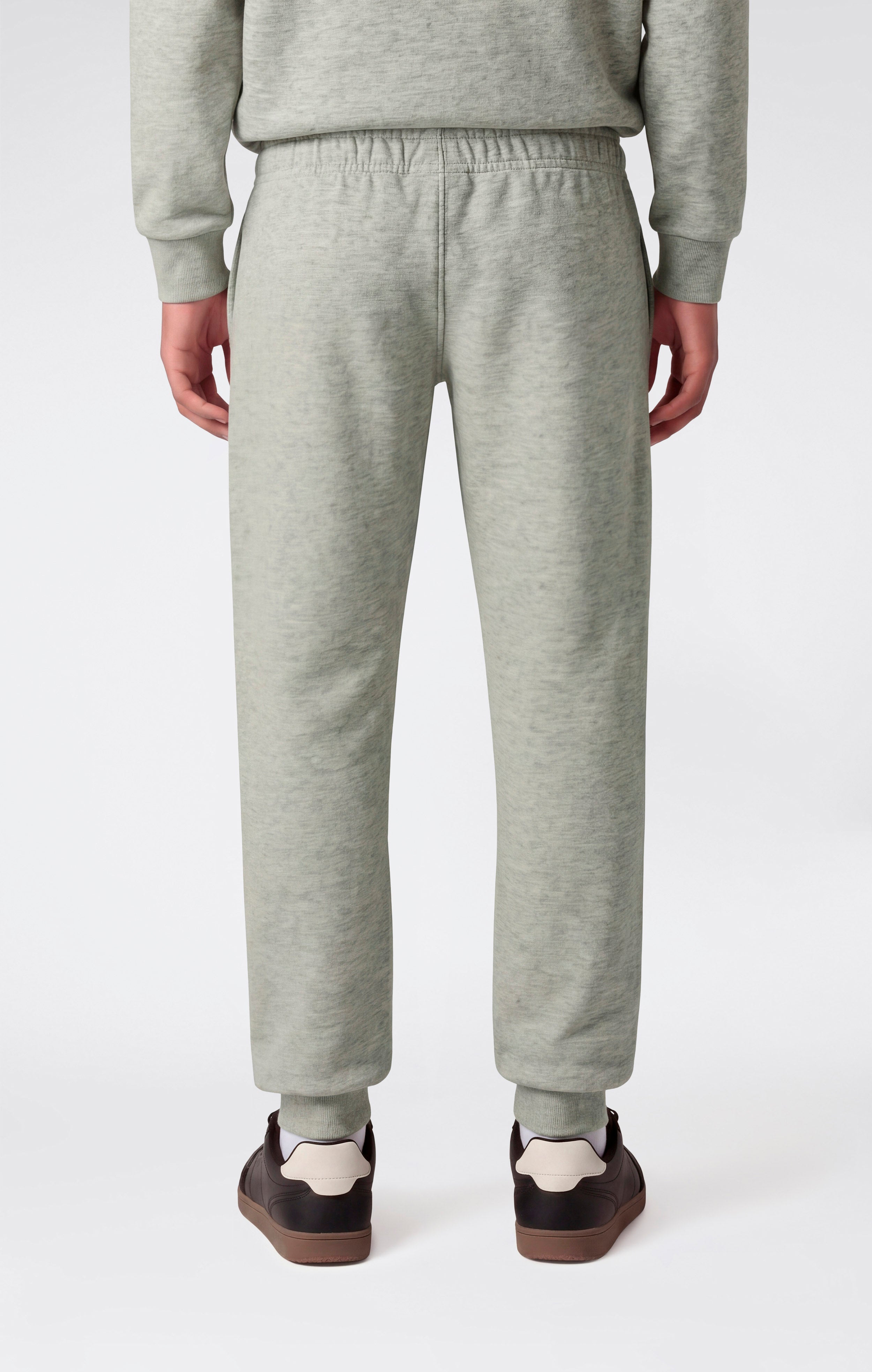 Boys' Fleece Rib Cuff Jogger Pants Script Logo