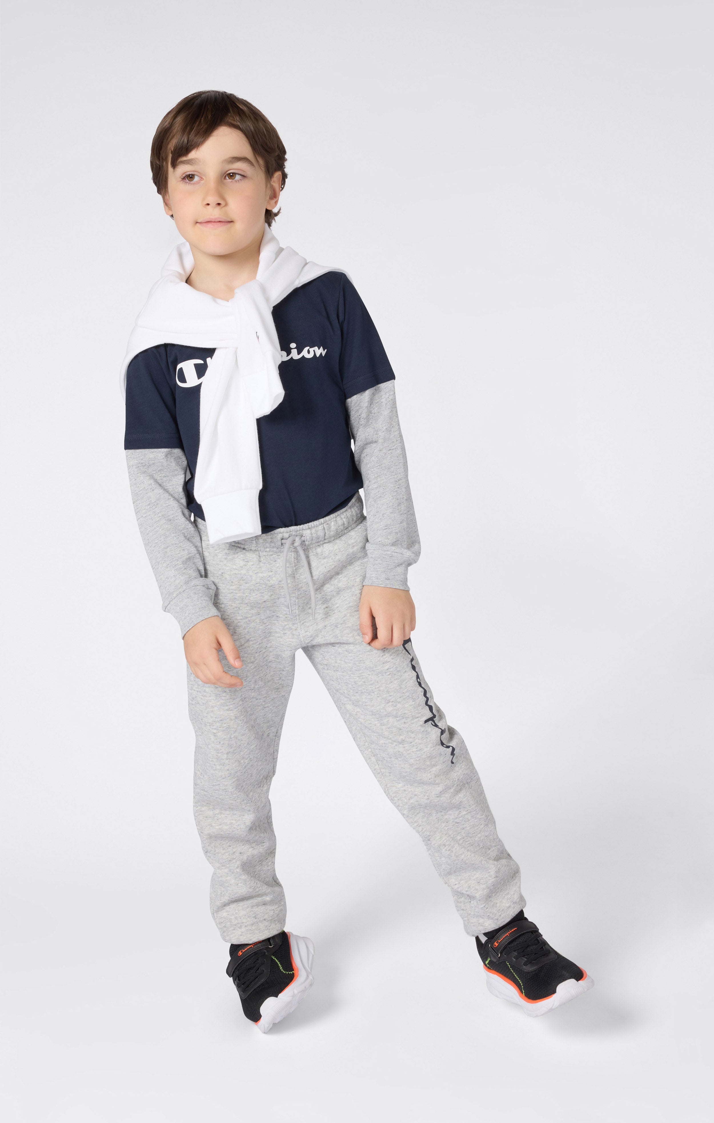 Jogginghose Mit Bündchen Für Jungen Mit Angerautem Innenmaterial Mit Script-Logo