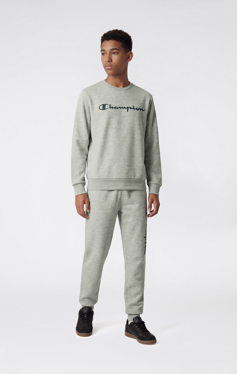 Boys' Fleece Rib Cuff Jogger Pants Script Logo