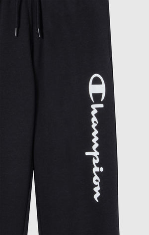 Boys' Fleece Rib Cuff Jogger Pants Script Logo