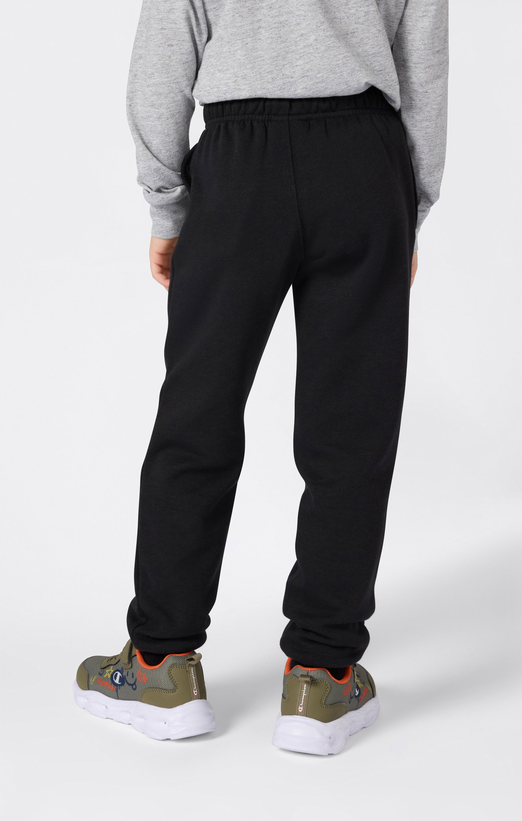 Boys' Fleece Rib Cuff Jogger Pants Script Logo