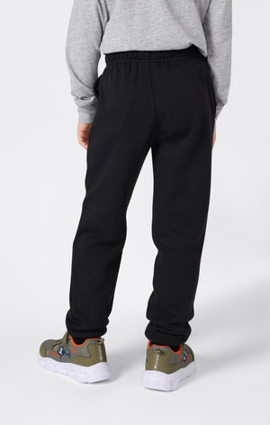 Boys' Fleece Rib Cuff Jogger Pants Script Logo