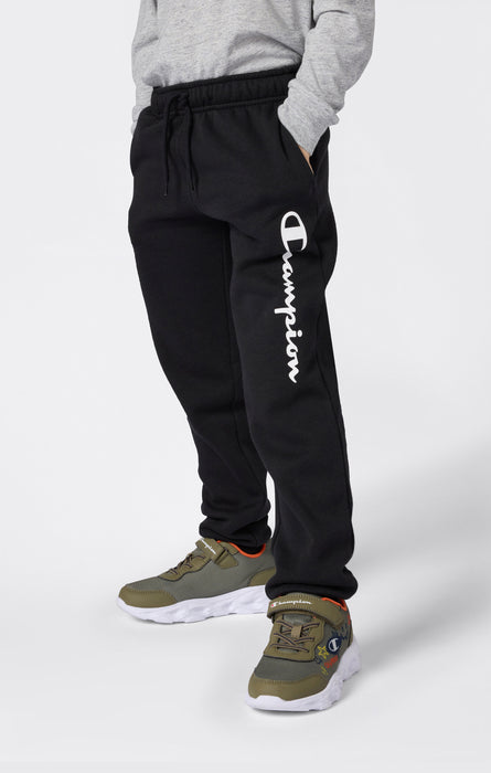 Boys' Fleece Rib Cuff Jogger Pants Script Logo