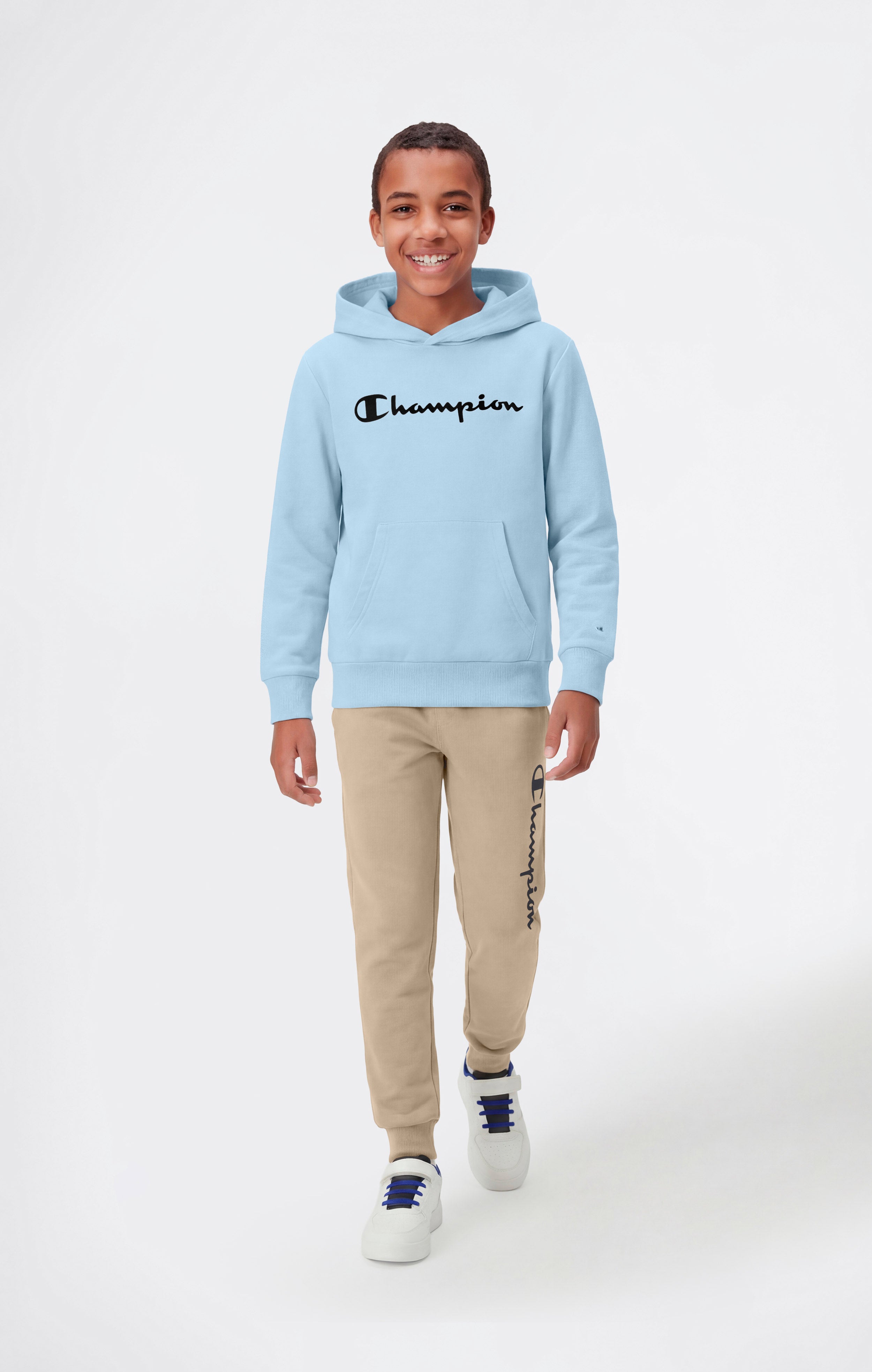 Boys’ Lightweight Hooded Sweatshirt with Maxi Printed Logo