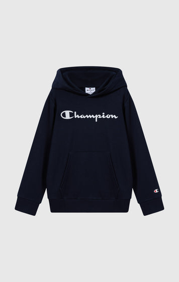 Felpa Leggera con Cappuccio e Maxi Logo Stampato da Bambino