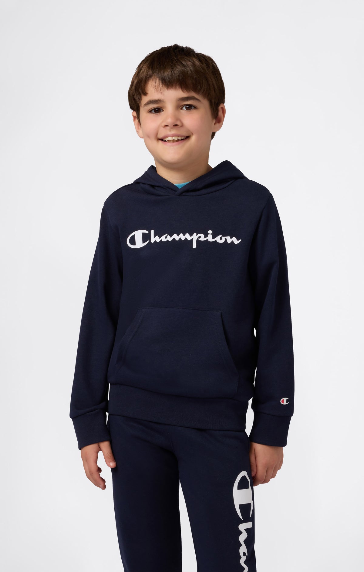 Boys’ Lightweight Hooded Sweatshirt with Maxi Printed Logo