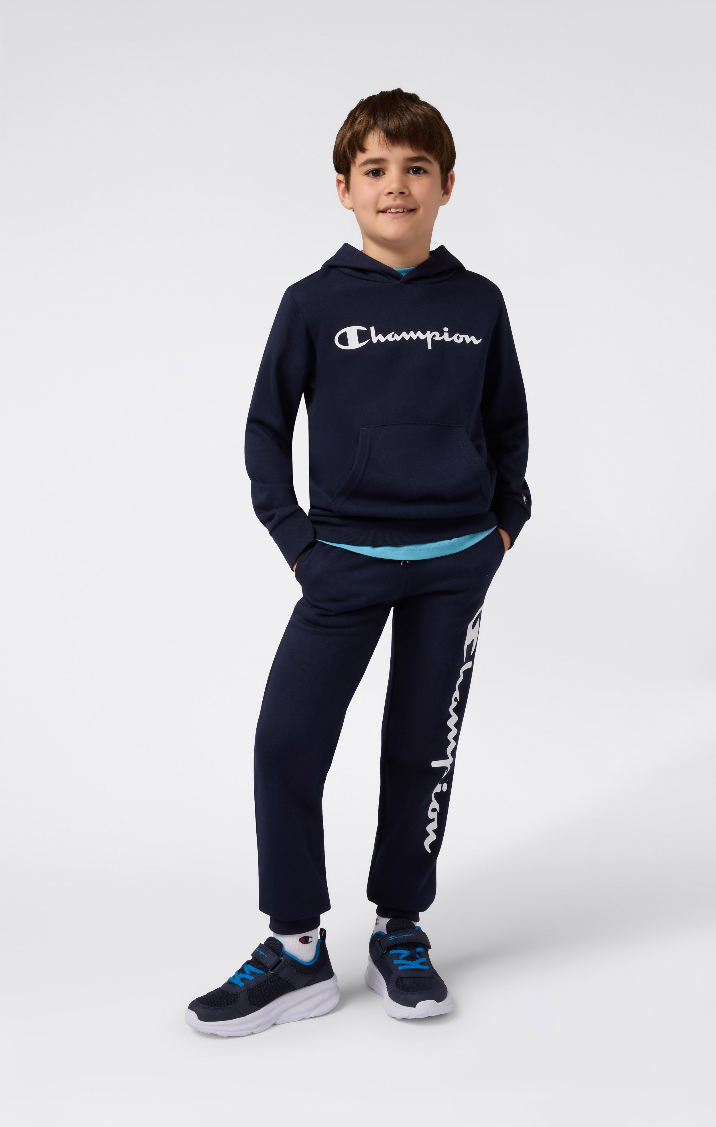 Sweat Léger à Capuche avec Maxi Logo Imprimé pour Enfant