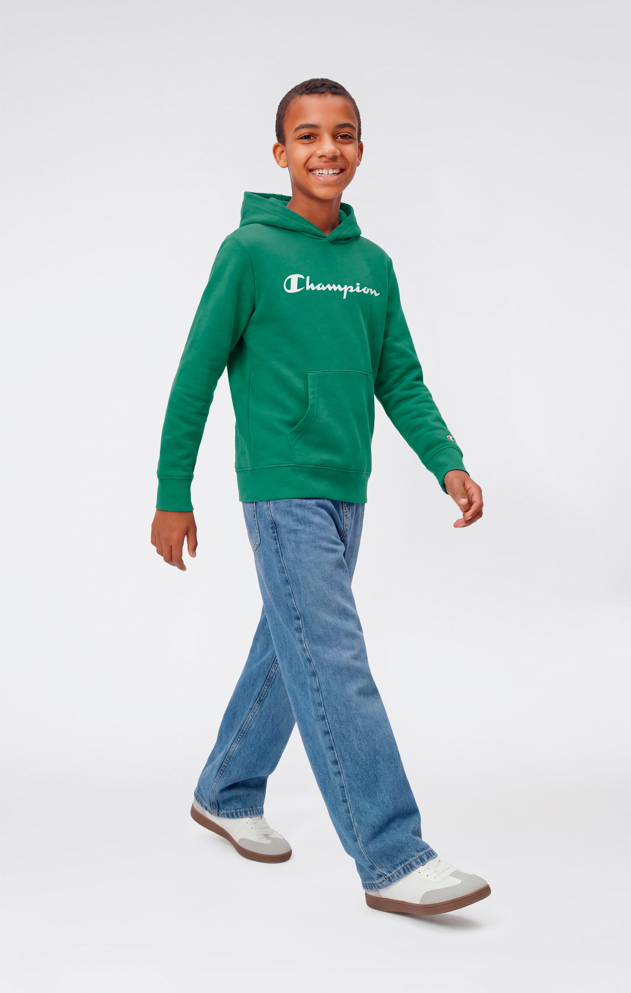 Boys’ Lightweight Hooded Sweatshirt with Maxi Printed Logo