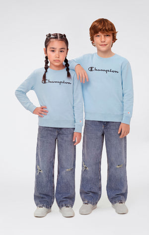 Boys’ Lightweight Crewneck Sweatshirt with Maxi Printed Logo