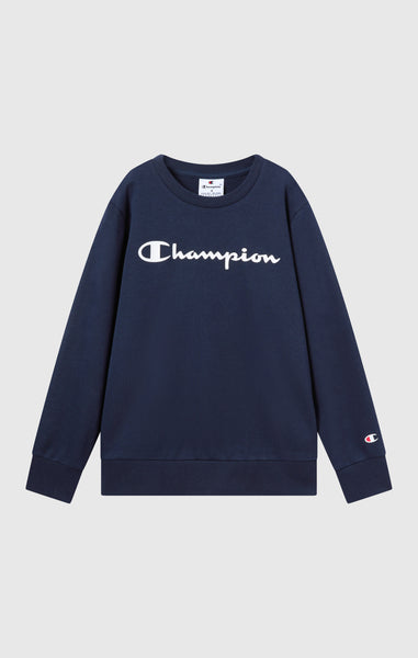 Boys’ Lightweight Crewneck Sweatshirt with Maxi Printed Logo