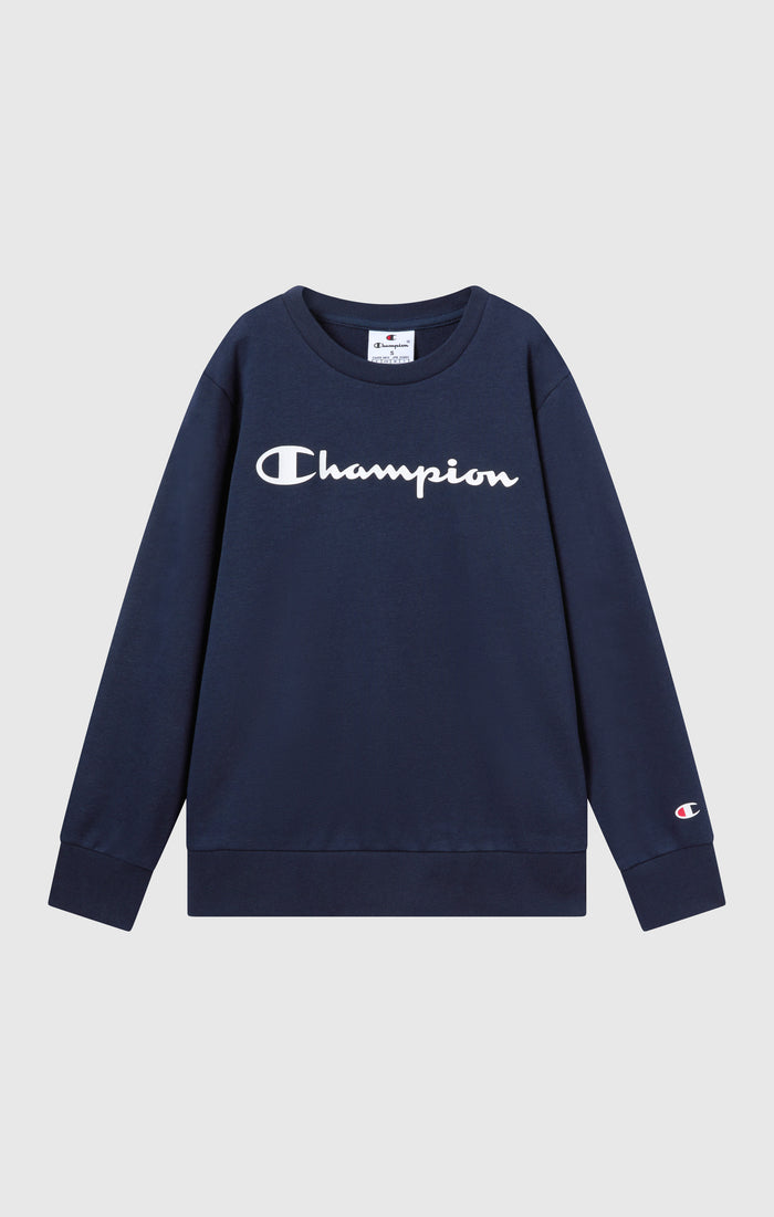 Boys’ Lightweight Crewneck Sweatshirt with Maxi Printed Logo