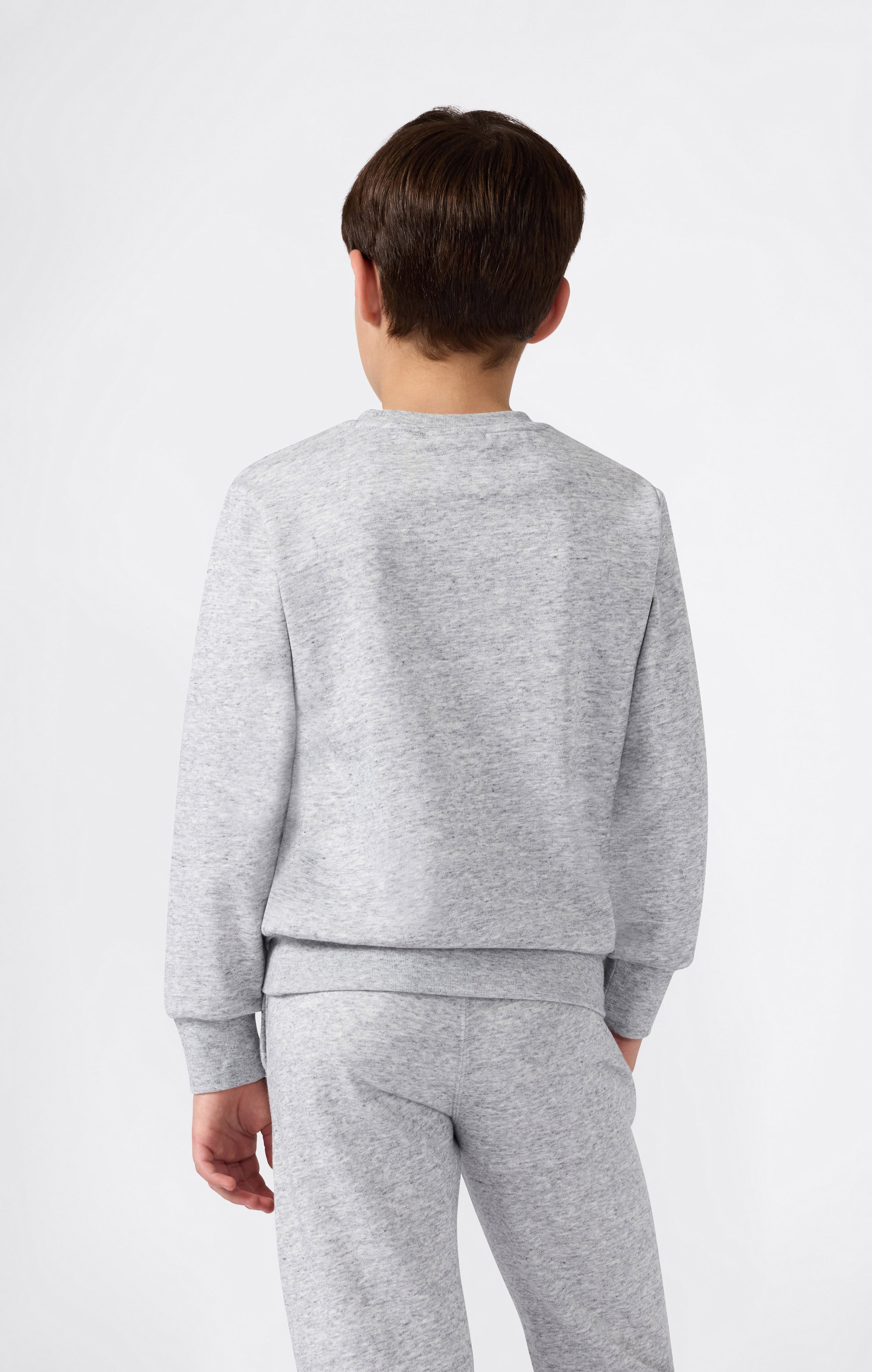 Boys’ Lightweight Crewneck Sweatshirt with Maxi Printed Logo