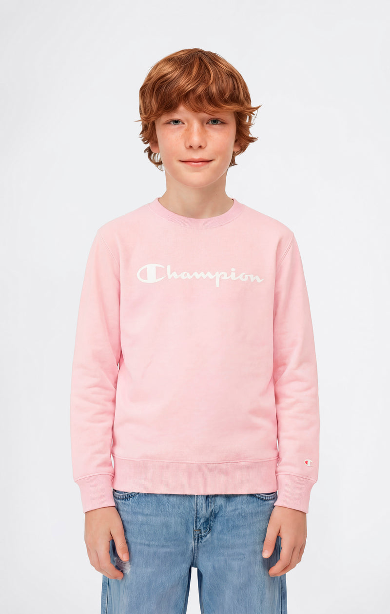Boys’ Lightweight Crewneck Sweatshirt with Maxi Printed Logo