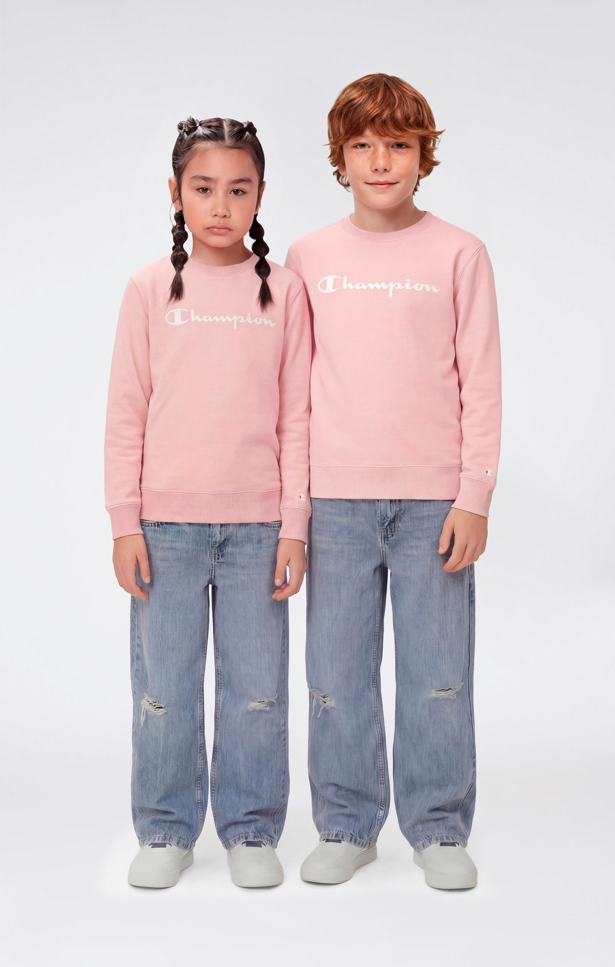 Boys’ Lightweight Crewneck Sweatshirt with Maxi Printed Logo