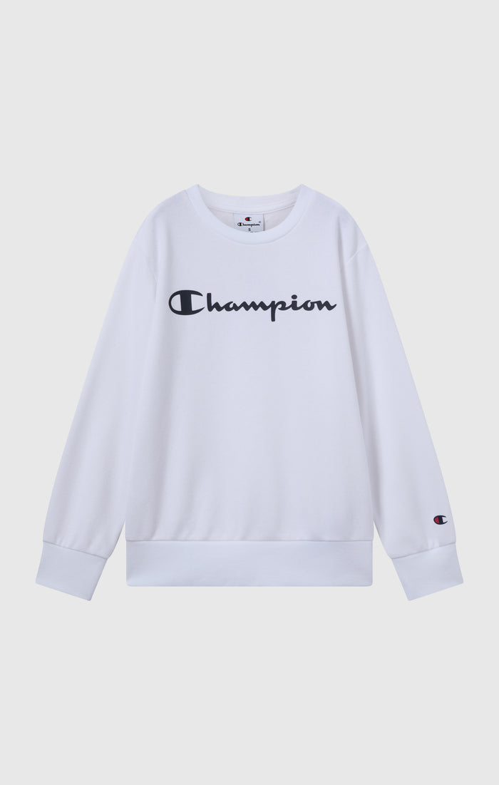Boys’ Lightweight Crewneck Sweatshirt with Maxi Printed Logo
