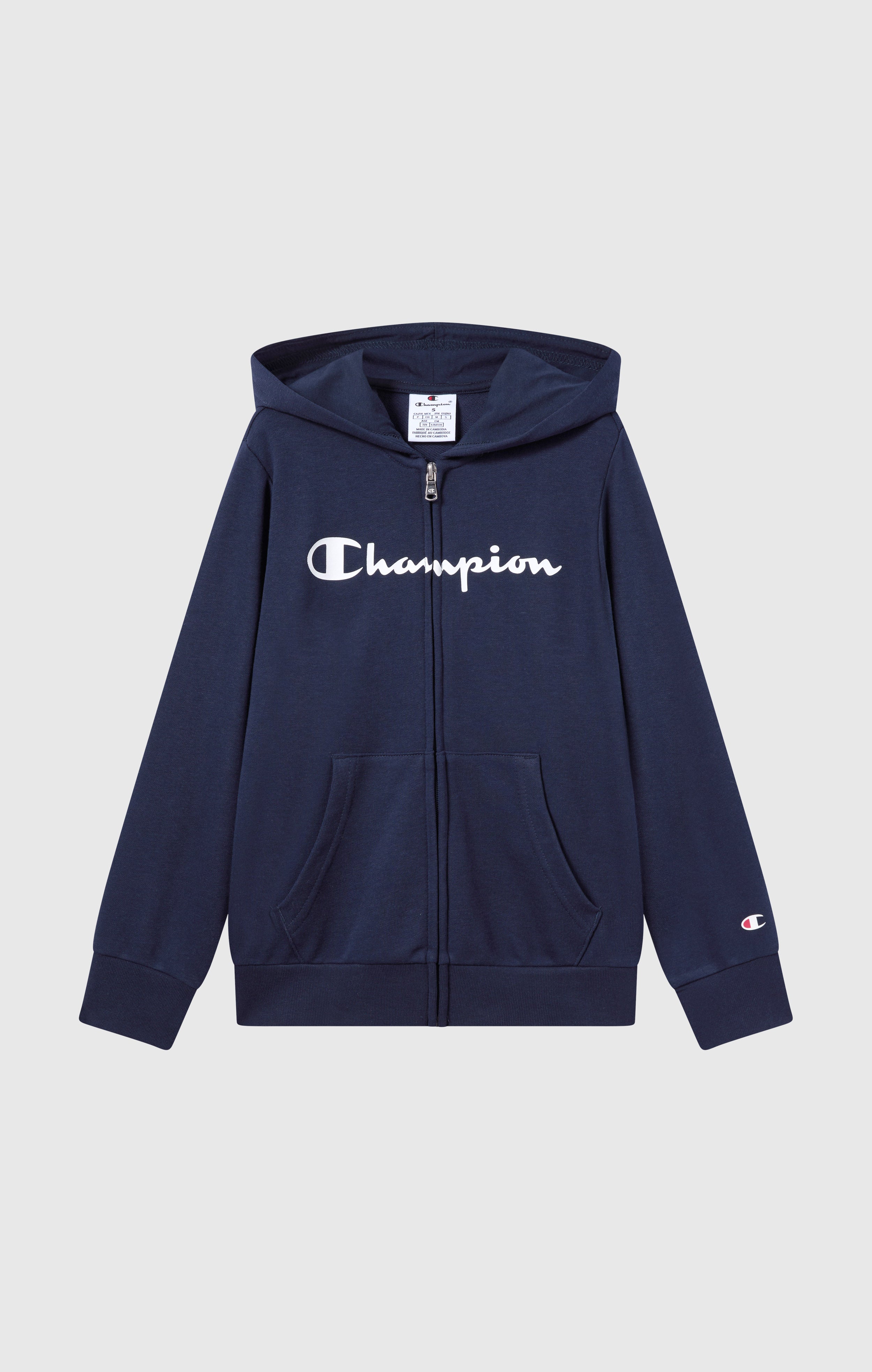 Boys' Full Zip Hoodie with Maxi Logo