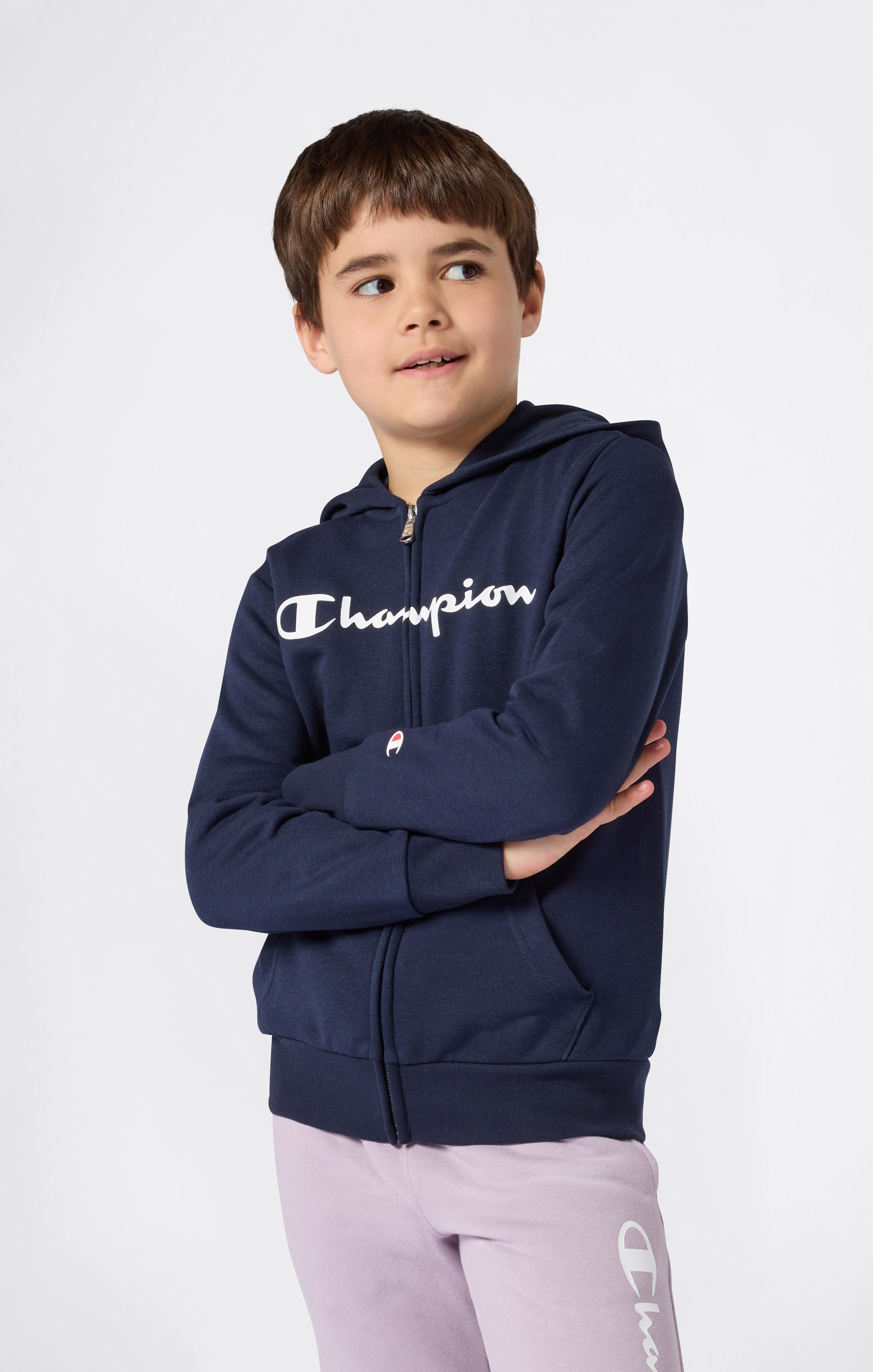 Boys' Full Zip Hoodie with Maxi Logo