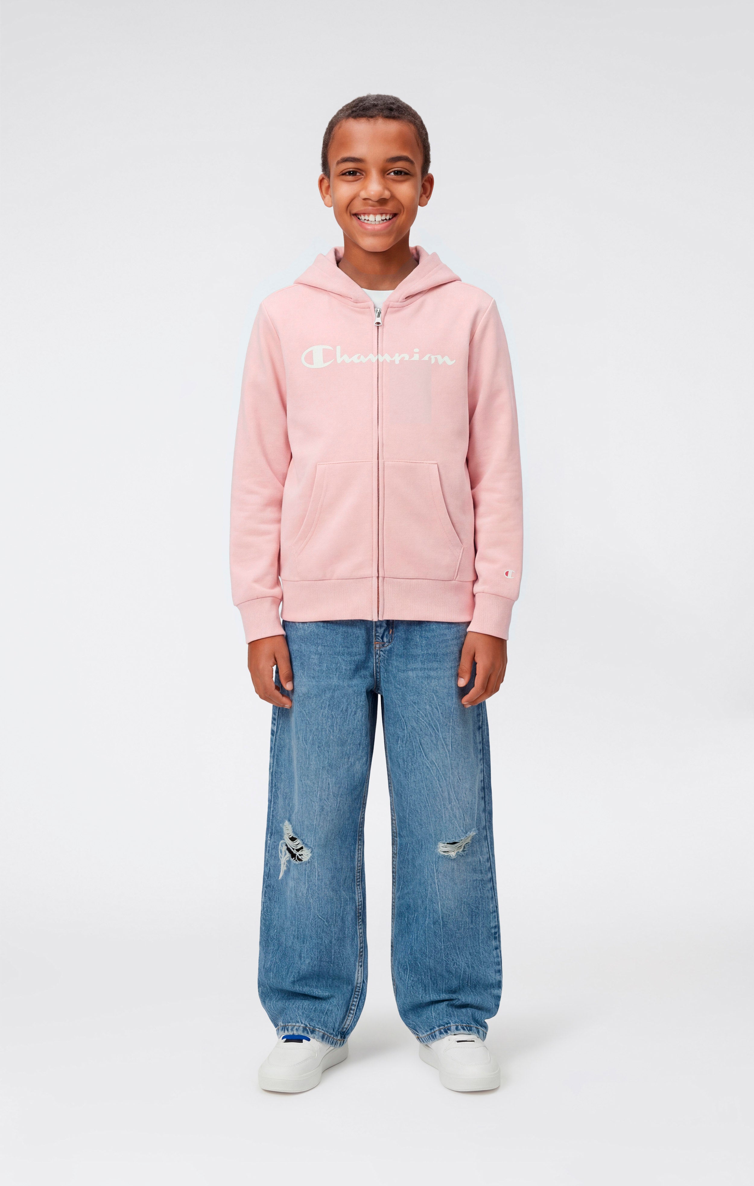 Boys' Full Zip Hoodie with Maxi Logo