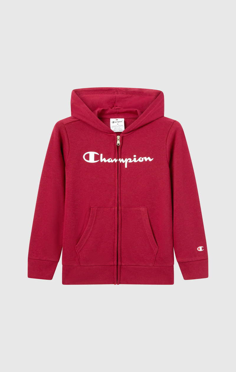 Felpa con Cappuccio  Maxi Logo e Zip Intera da Bambino