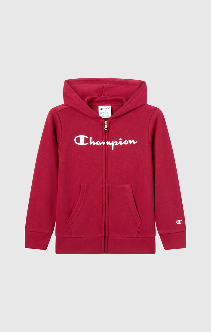 Felpa con Cappuccio  Maxi Logo e Zip Intera da Bambino