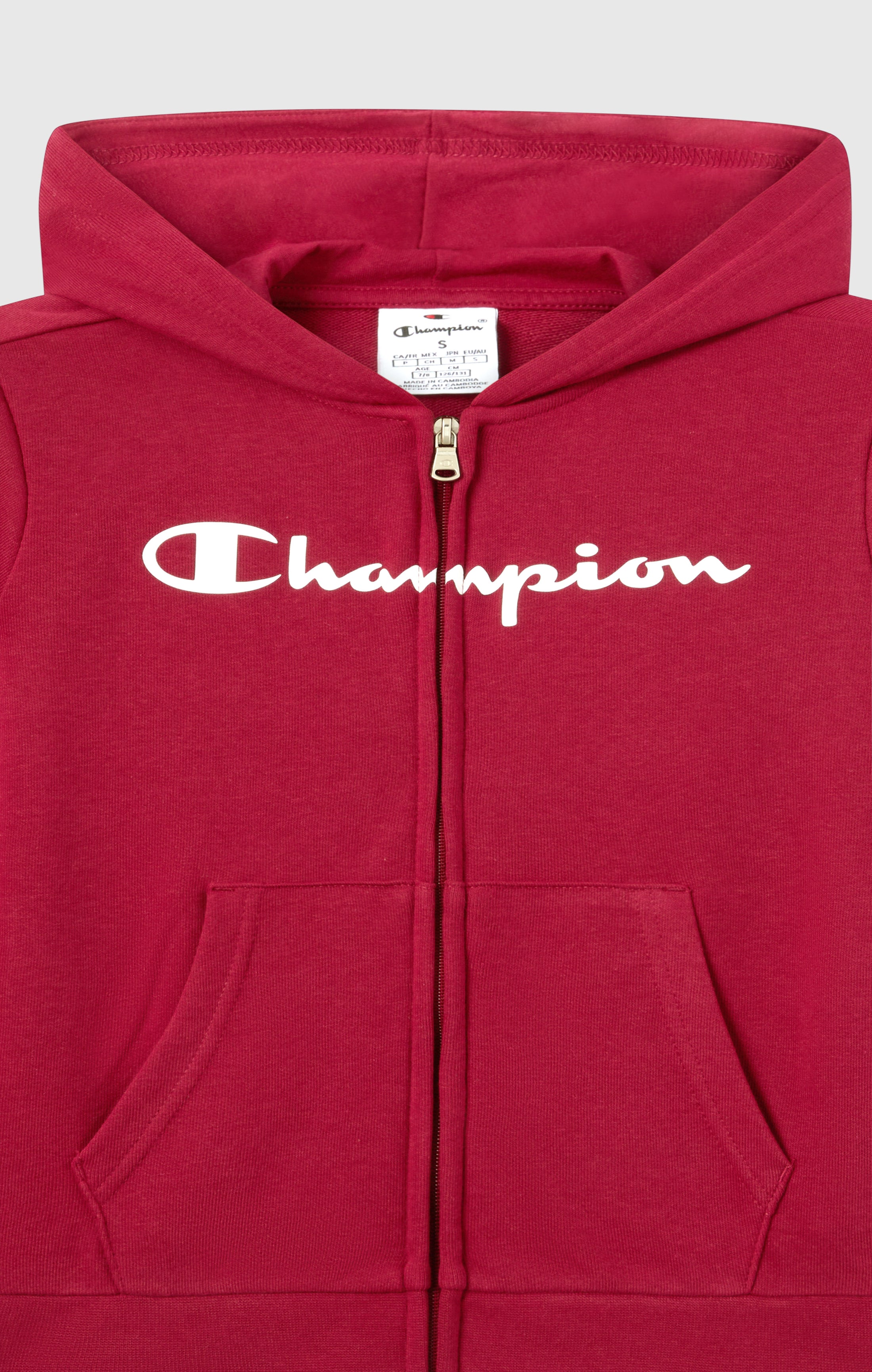 Felpa con Cappuccio  Maxi Logo e Zip Intera da Bambino