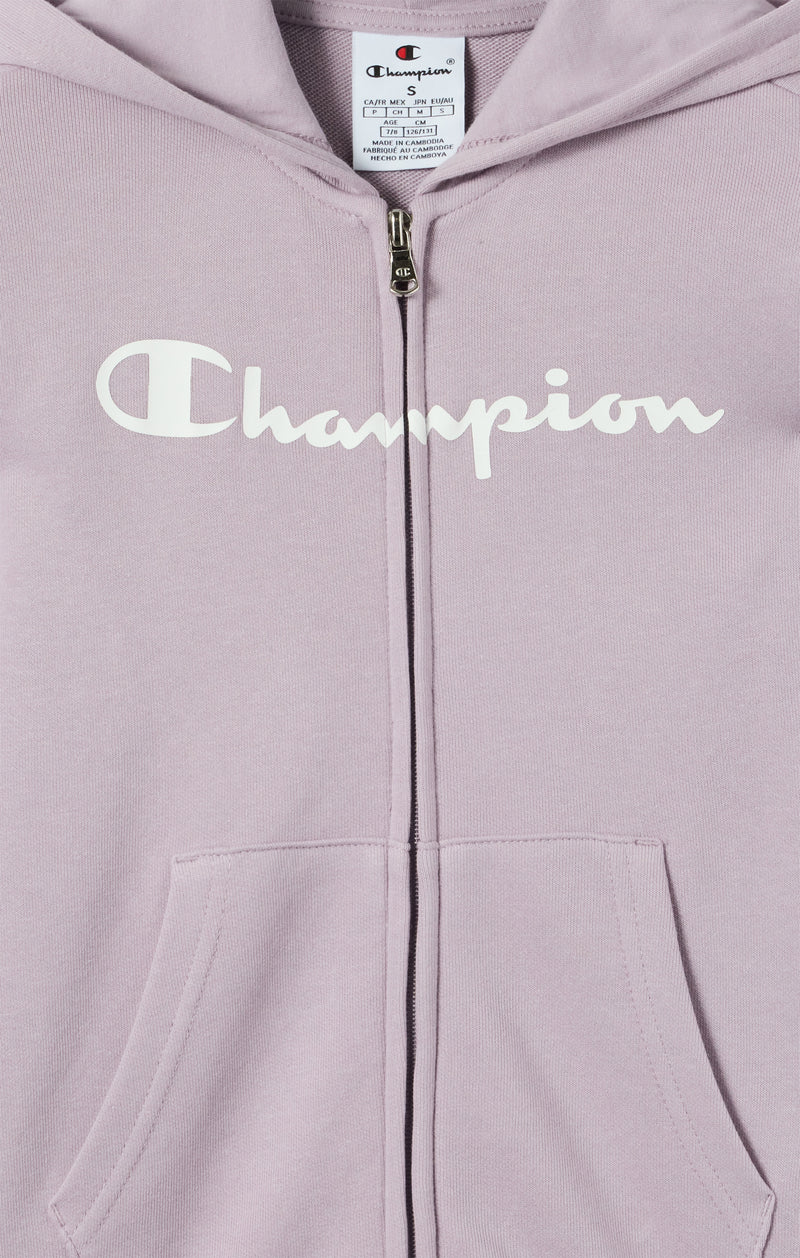 Jungen Kapuzenjacke mit Durchgehendem Reißverschluss und Maxi Logo