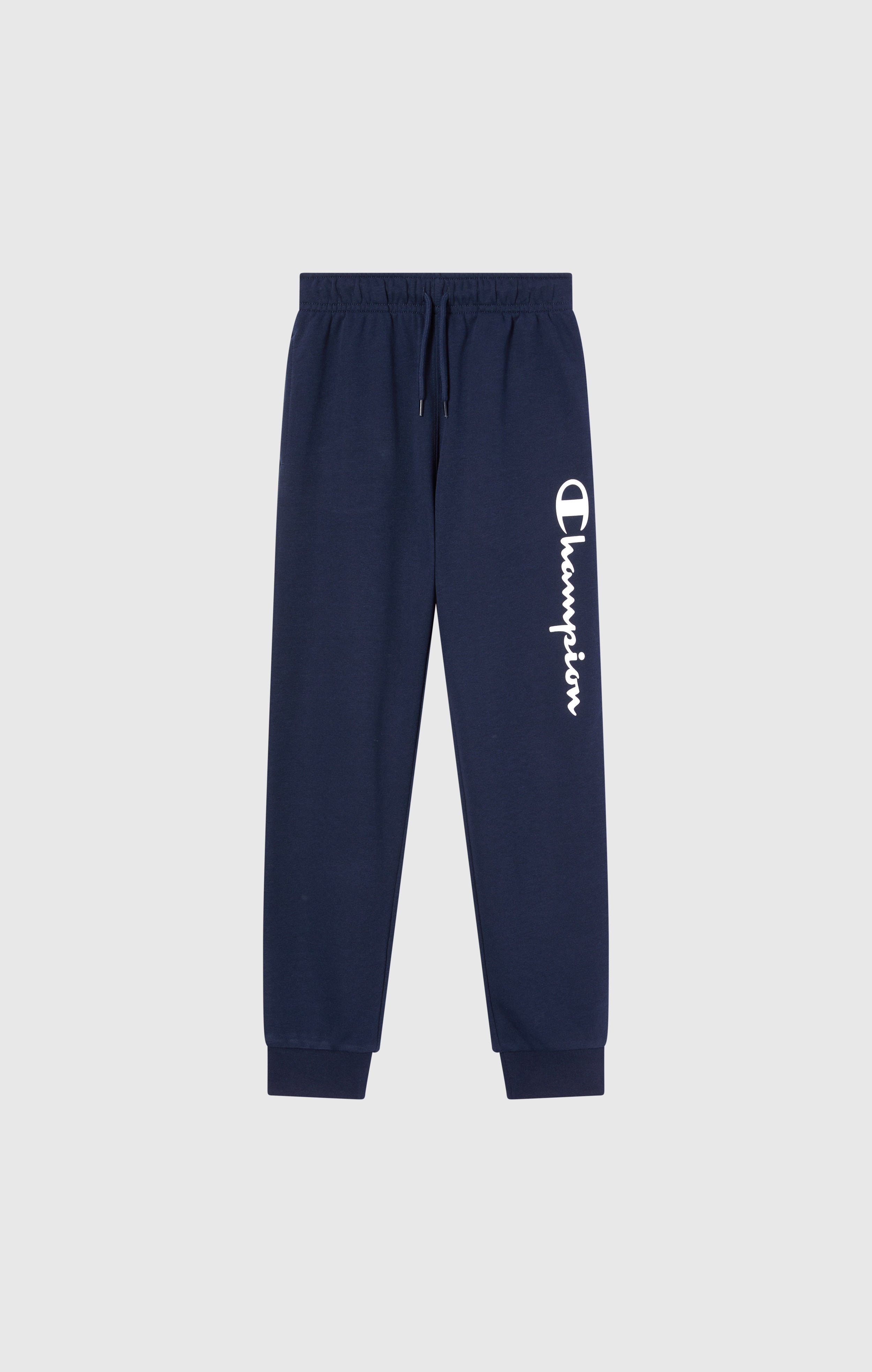 Pantalon Jogger Léger avec Bas en Côte et Maxi Logo Imprimé pour Garçon