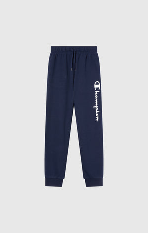 Pantalon Jogger Léger avec Bas en Côte et Maxi Logo Imprimé pour Garçon