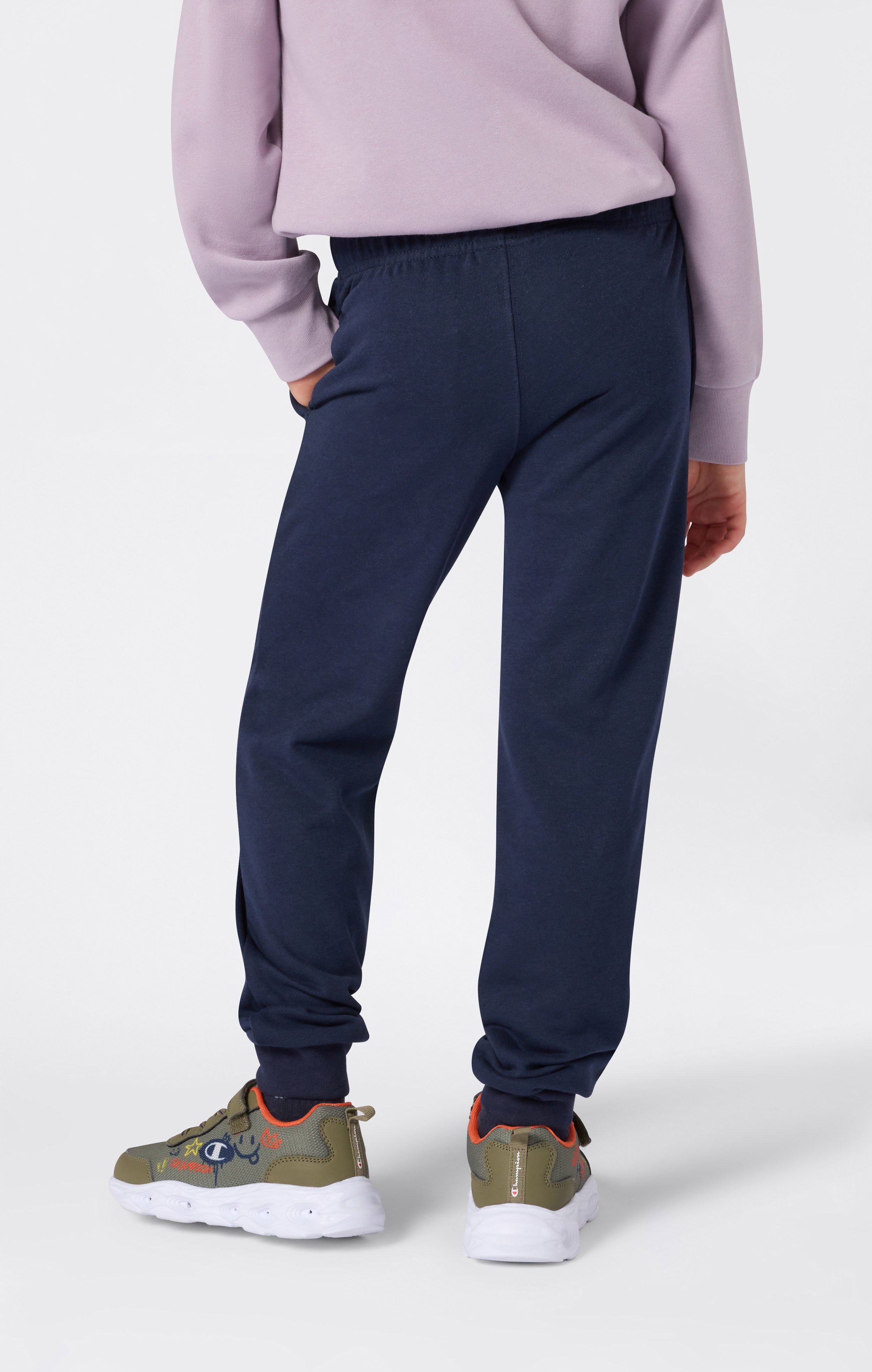 Pantalon Jogger Léger avec Bas en Côte et Maxi Logo Imprimé pour Garçon