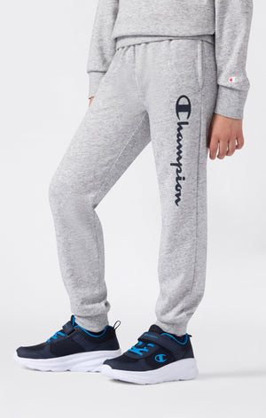 Pantalon Jogger Léger avec Bas en Côte et Maxi Logo Imprimé pour Garçon