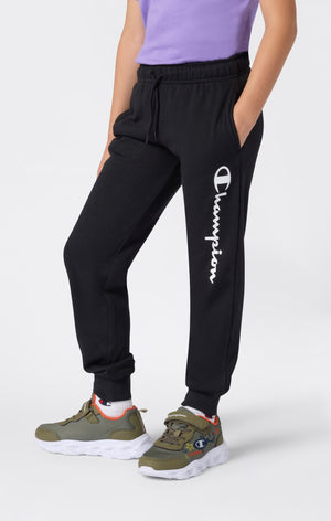 Boys’ Lightweight Jogger Pants with Rib Cuffs and Maxi Printed Logo