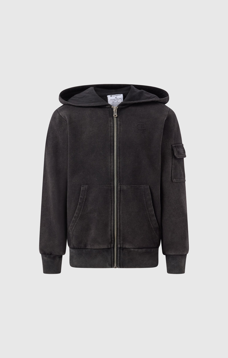 Sweat à capuche zippé effet délavé pour garçon Icons