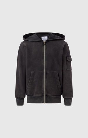 Sweat à capuche zippé effet délavé pour garçon Icons