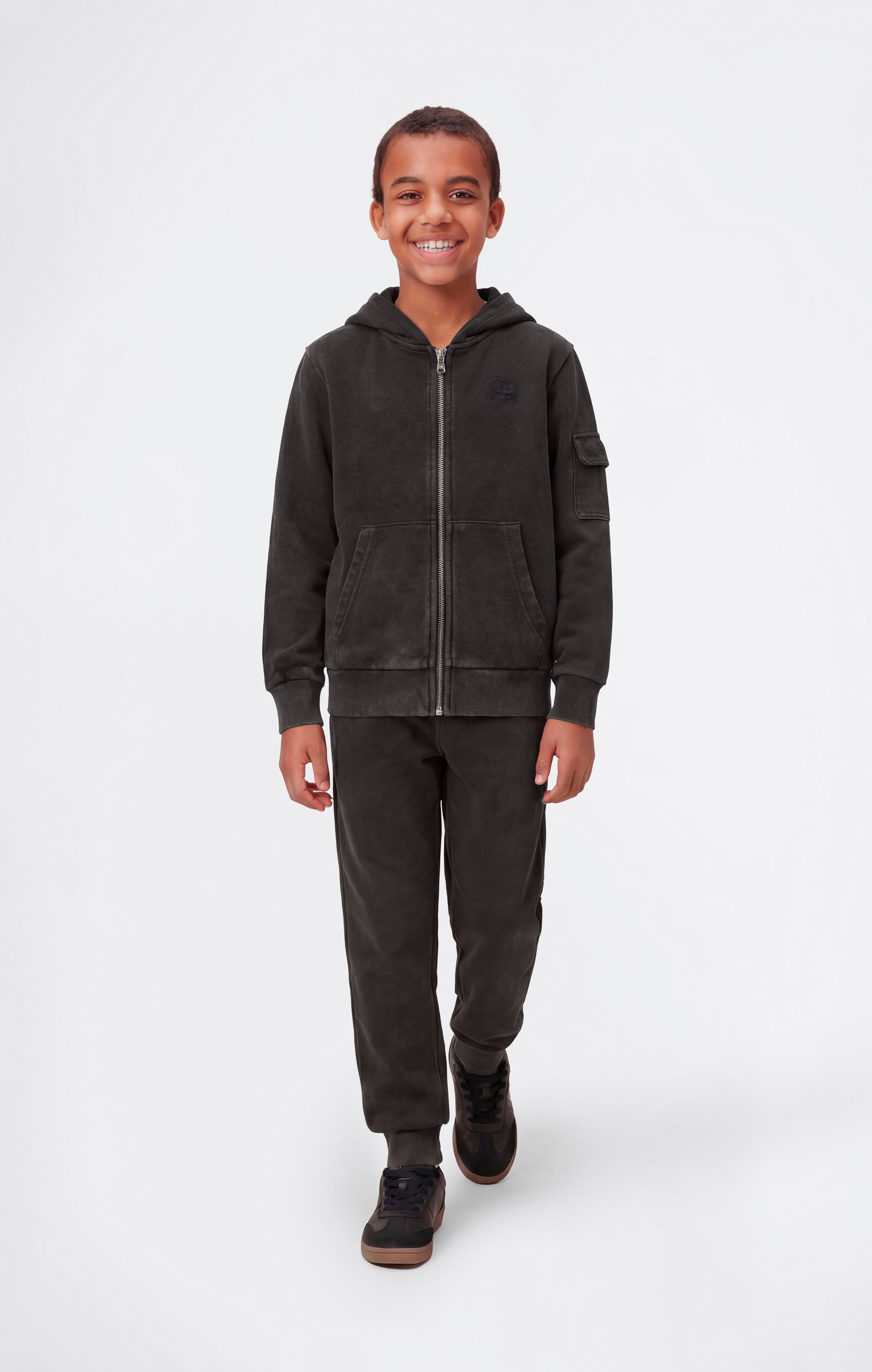 Sweat à capuche zippé effet délavé pour garçon Icons