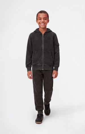 Sweat à capuche zippé effet délavé pour garçon Icons