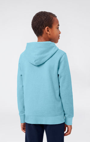 Boys’ Lightweight Hooded Sweatshirt with Tonal Embroidered Maxi Logo Icons