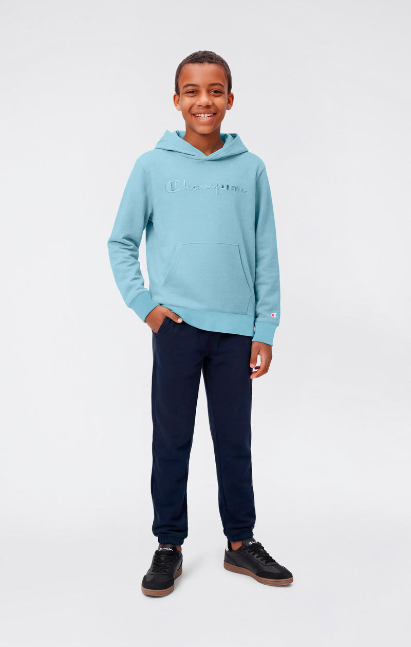Boys’ Lightweight Hooded Sweatshirt with Tonal Embroidered Maxi Logo Icons