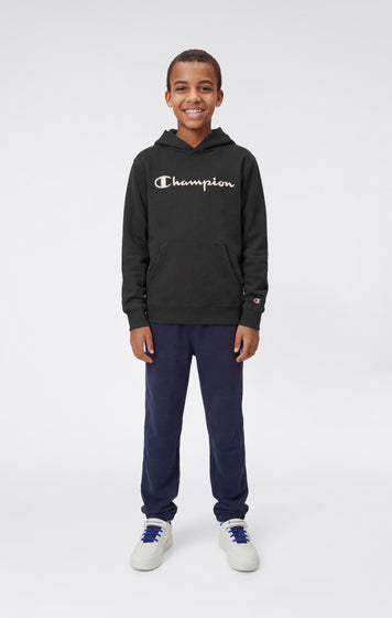 Felpa Leggera con Cappuccio e Maxi Logo Tonal Ricamato da Bambino Icons