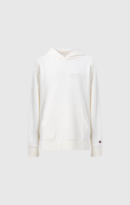 Leichter Jungen Hoodie mit ton-in-ton gesticktem Maxi-Logo Icons