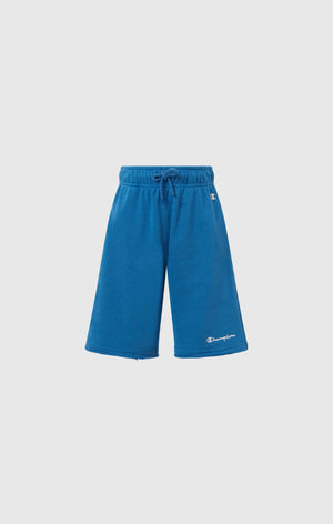 Boys’ Bermuda Shorts with Small Embroidered Logo Icons