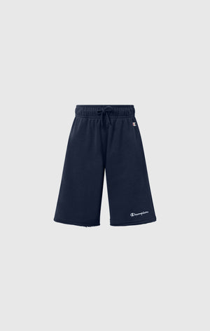 Boys’ Bermuda Shorts with Small Embroidered Logo Icons